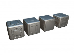 Sci-Fi crates asset Model 3D