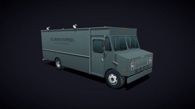 Doc Browns GMC Van 3D Model .c4d .max .obj .3ds .fbx .stl .blend 