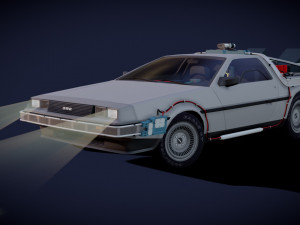 DeLorean DMC - 12 BTTF Model 3D