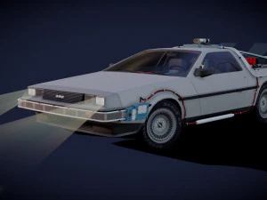 DeLorean DMC - 12 BTTF 3D Model