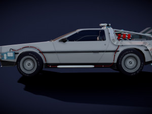 DeLorean DMC - 12 BTTF Model 3D