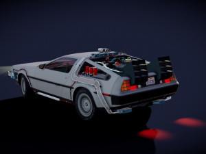 DeLorean DMC - 12 BTTF Model 3D