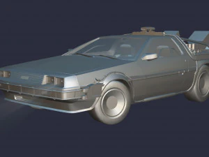 DeLorean DMC - 12 BTTF 3D Model