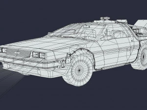 DeLorean DMC - 12 BTTF 3D Model