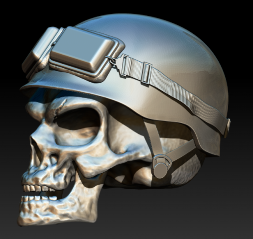 biker scull Model Cetak 3D .c4d .max .obj .3ds .fbx .stl .blend 