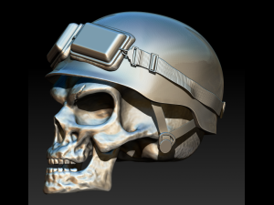 biker scull 3D प्रिंट मॉडल
