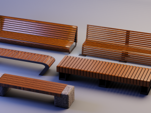 Bench set Modelo 3D