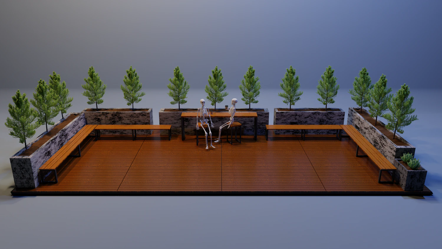 Coffee scene 3D Model .c4d .max .obj .3ds .fbx .stl .blend 