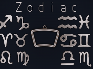 ZODIAC ASTRO SIGNS 3Dプリントモデル