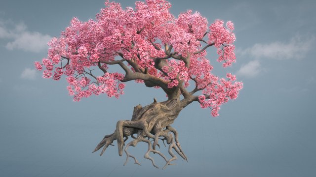 ancient cherry blossoms Modelo 3D .c4d .max .obj .3ds .fbx .stl .blend 