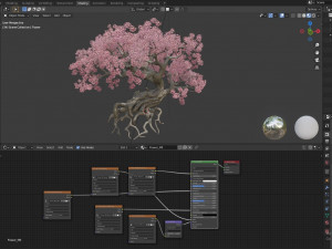 ancient cherry blossoms Modelo 3D