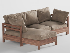 Hiromatsu sofa Modello 3D