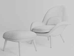 Swoon lounge chair 3D 模型