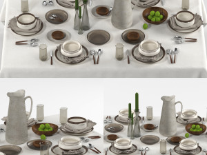 Tableware set 01 3D Model