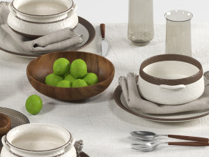 Tableware set 01 3D 模型