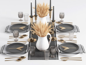 Tableware set03 3D Model