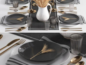 Tableware set03 3D Model