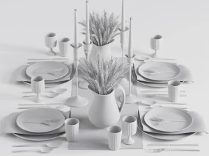 Tableware set03 3D Model