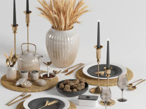Tableware set04 3D Model