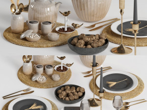 Tableware set04 3D 모델