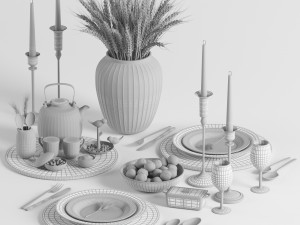Tableware set04 3D 모델