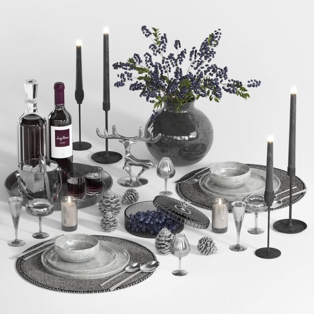 Tableware set05 Modelo 3D .c4d .max .obj .3ds .fbx .stl .blend 
