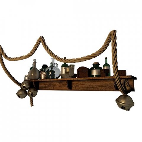 shelf 3D Модель .c4d .max .obj .3ds .fbx .stl .blend 