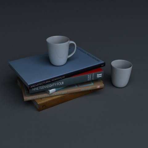 books 3D Model .c4d .max .obj .3ds .fbx .stl .blend