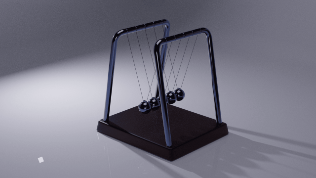 pendulum of newton 3D 모델 .c4d .max .obj .3ds .fbx .stl .blend