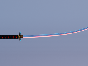high poly katana sword super realistic 3D Model