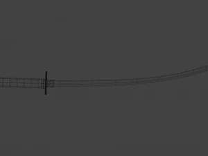 high poly katana sword super realistic 3D Model