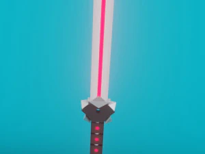 빛나는 루비 검 3D 모델