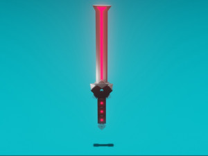 shining ruby sword 3D Model