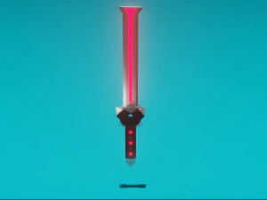 빛나는 루비 검 3D 모델