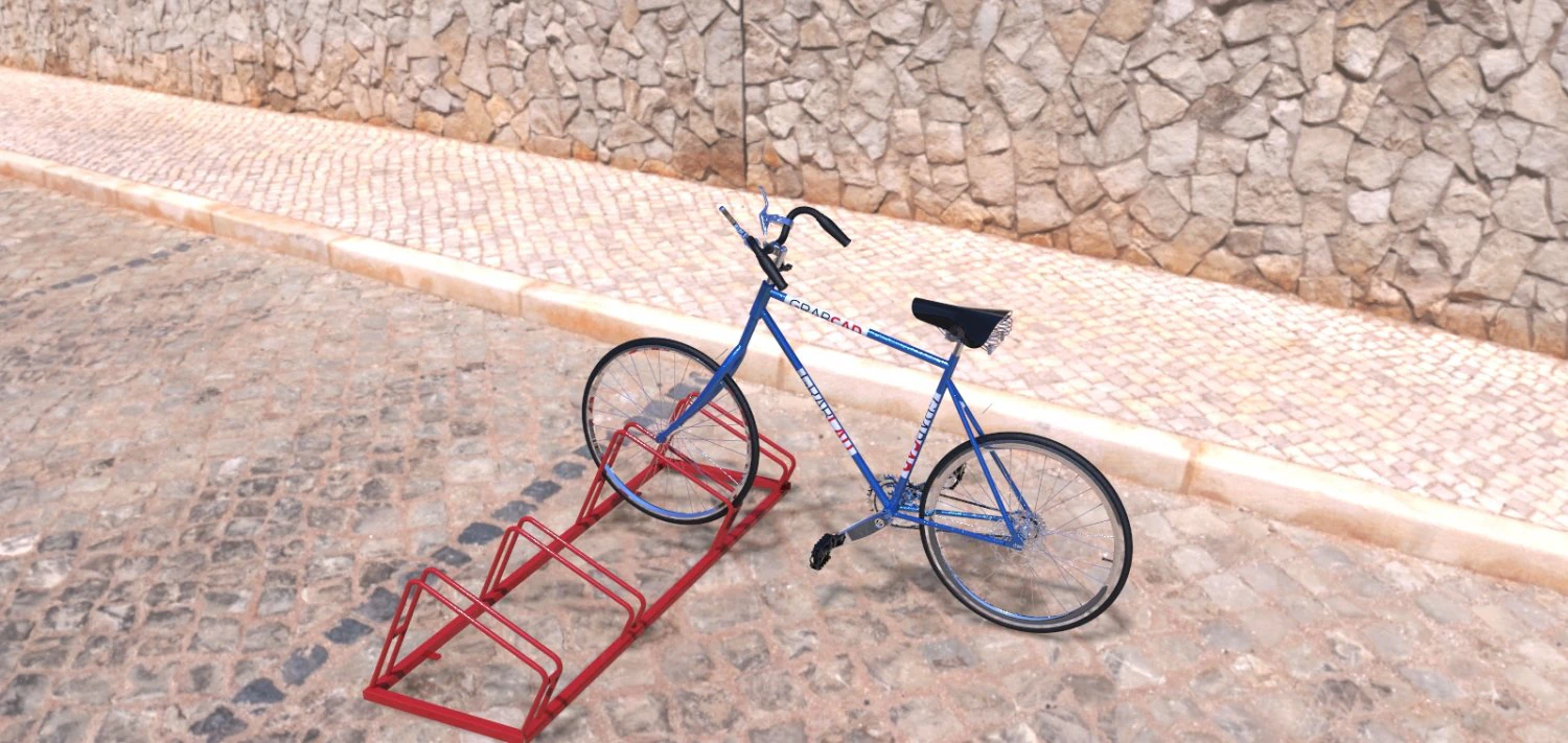 bicycle parking 3D Model .c4d .max .obj .3ds .fbx .stl .blend 