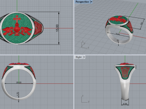 Ring Signet 125 3D print model 3D-printmodel