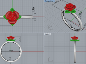 003 Rose flower 3D Модель