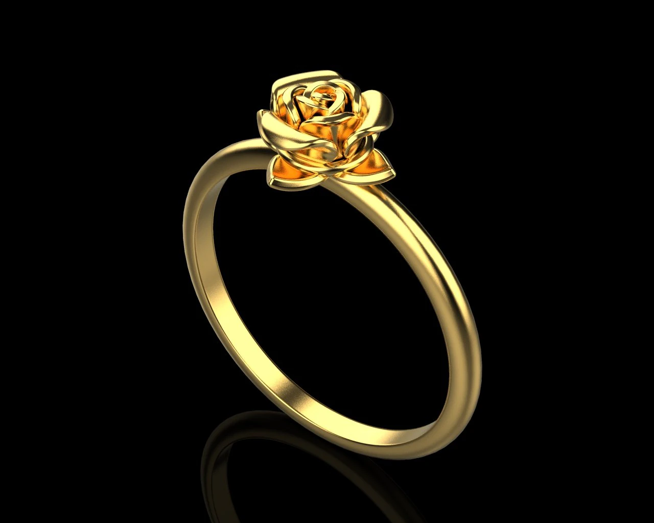 003 Rose flower 3D Model .c4d .max .obj .3ds .fbx .stl .blend 