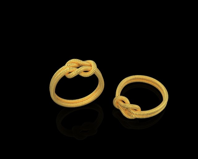 Rope Rings 120 3D print model 3D 模型 .c4d .max .obj .3ds .fbx .stl .blend 