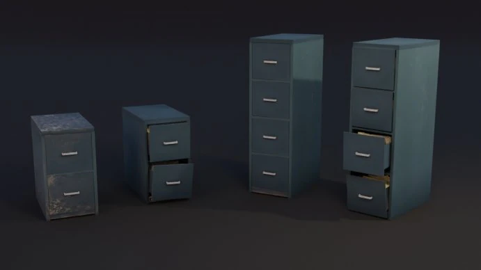 낡고 더러운 찬장 3D 모델 .c4d .max .obj .3ds .fbx .stl .blend 