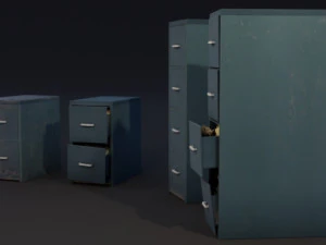 낡고 더러운 찬장 3D 모델