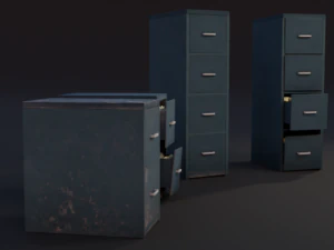 낡고 더러운 찬장 3D 모델