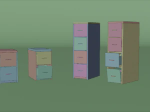 낡고 더러운 찬장 3D 모델