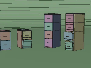 낡고 더러운 찬장 3D 모델