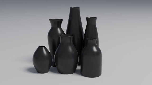 modern decorative vases low-poly Modèle 3D .c4d .max .obj .3ds .fbx .stl .blend 