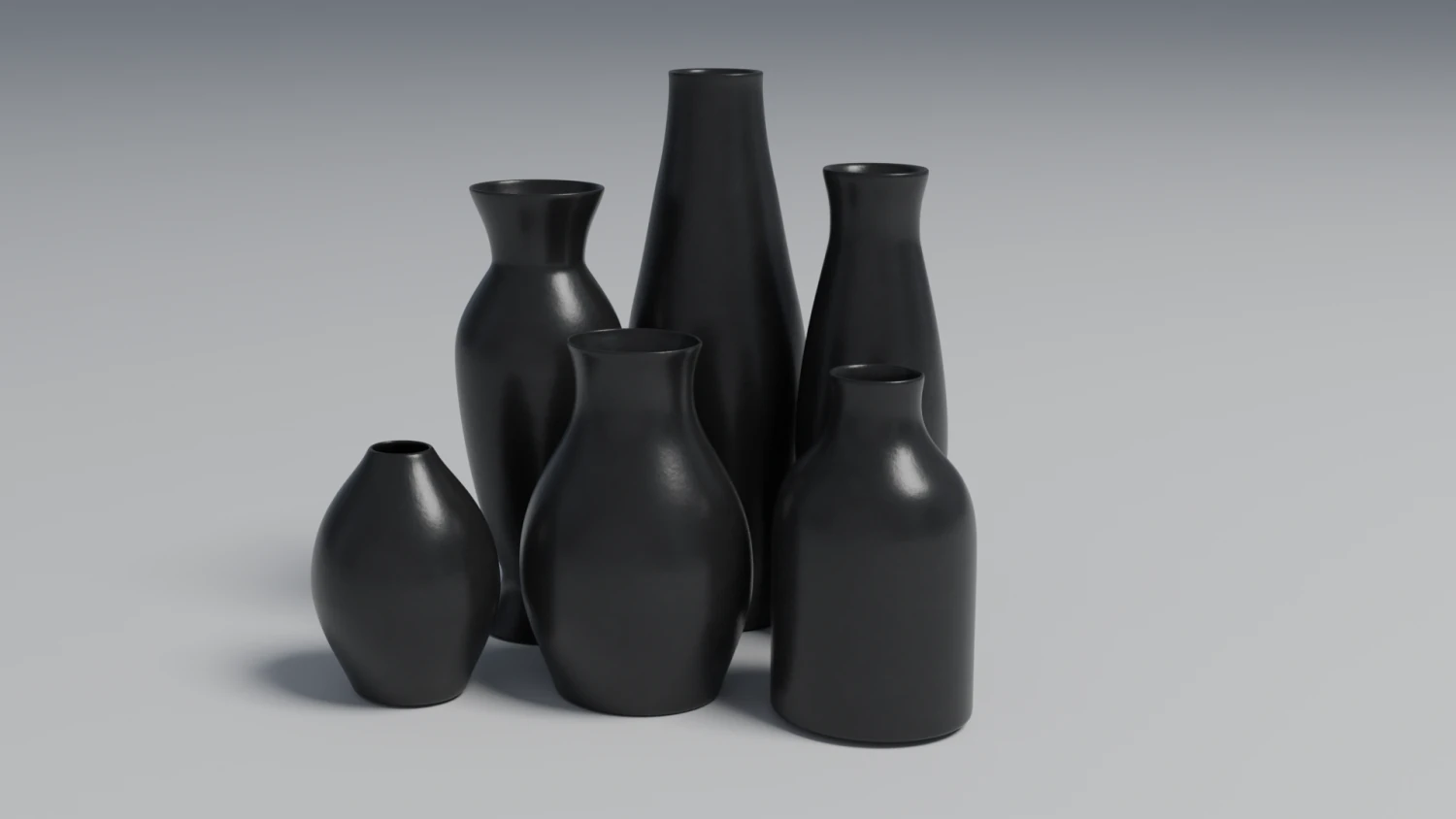 modern decorative vases low-poly 3D Model .c4d .max .obj .3ds .fbx .stl .blend