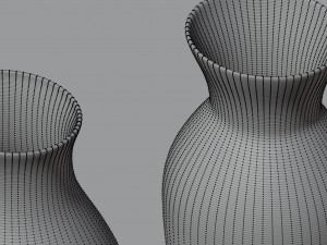 modern decorative vases low-poly Modèle 3D