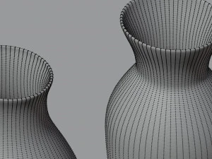 modern decorative vases low-poly 3D Model