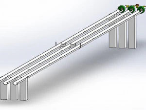झुका हुआ हाइड्रोपोनिक्स सिस्टम 3D प्रिंट मॉडल