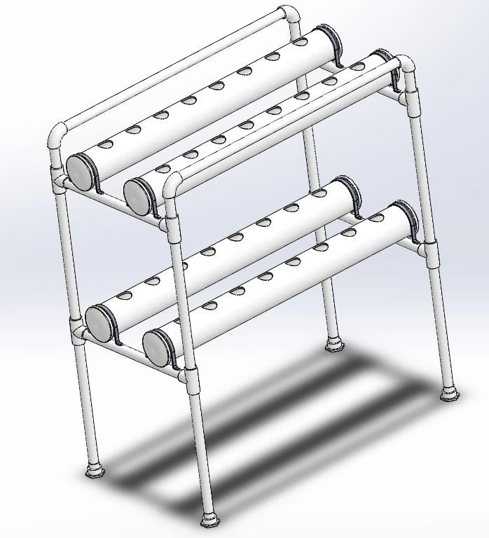 HYDROPONICS SYSTEM SHELF TYPE 3D Print Model .c4d .max .obj .3ds .fbx .stl .blend 